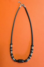 Modeschmuck Kette Kautschukband, Edelstahl, Kunststoff für Herren und Damen