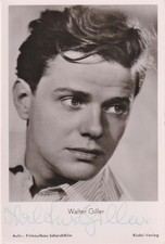 WALTER GILLER Original Autogramm signierte Rüdel Postkarte 50er Jahre