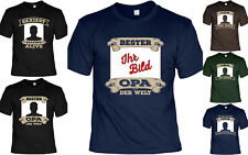 Opa Wunschfoto - Fotodruck - Fotoshirt - T-Shirt Fotodruck Großvater Bild Druck
