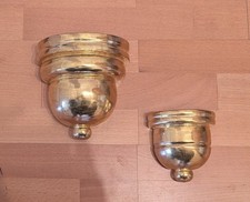 Vintage vergoldetes Holz Podest Wandkonsole Buchstützen Sockel Wanddekoration