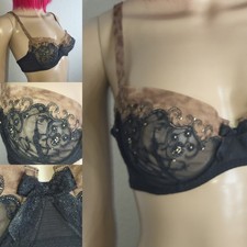 Simone Perele, Merveille, 197330 078, 75/34 B, bestickter Tüll BH, Damen Neu