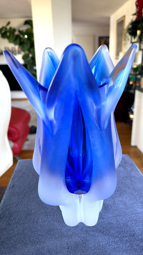 Große schwere glas vase - schwere,