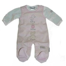 Jacky Strampler-Set "Retro-Baby's Day Girl" ringel/weiss Babystrampler 