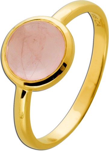 Rosenquarz ring gold 585 - rosenquarz,