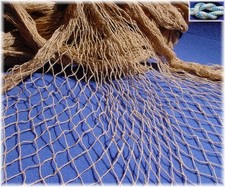 Dekonetz 3 METER Nutzbreite Jutenetz flammhemmend 35mm Maschen Jute Fischernetz