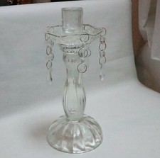 Glas Kerzenständer / Leuchter, Höhe ca 24.6 cm