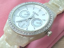 FOSSIL ES-2790 Damen Armband Chronograph mit Crystal 