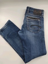 G-Star Jeans Herren W32 L34 Attacc Low Straight Leg Distressed Blau D2