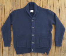 Timberland Herren Vintage Strickjacke Gr. XL blau lammwolle/kaschmir