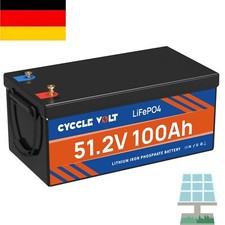 48V 100Ah Lithium Batterie LiFePO4 Akku BMS für Solaranlage Solar Wohnmobil Boot