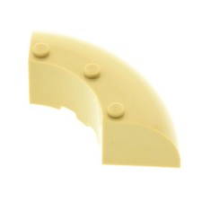 1x Lego Bogenstein 6x6x2 beige