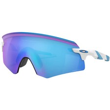 Oakley Encoder Polished White Prizm Sapphire Occhiali Bike Rennrad Neu MTB Lifes...