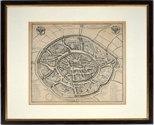 Merian, Aqvisgranum. Achen. [1647]. [Original-Kupferstich, gerahmt].