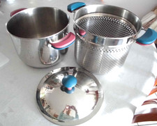 TOPF Spaghetti Topf - Nudeltopf-Dampftopf Spargeltopf Gemüsetopf mit Siebeinsatz