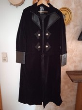 Gehrock von PUNK RAVE, XXL, Schwarz samt, teilbar, wie neu, 80E vhb