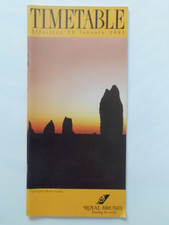 SYSTEM TIMETABLE ROYAL BRUNEI AIRLINES 1991 ROUTE MAP SEAT GUIDE