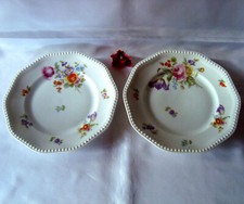 2 Rosenthal Teller Perlrand Sommerstrauß Ø 19,4 cm Kuchenteller / ea 784