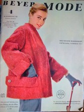 altes Modeheft Beyers  Mode v. 1957 + Schnittmuster Brautkleider Cocktailkleider