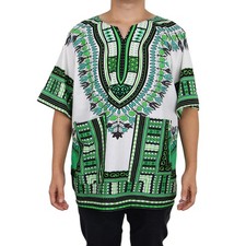 Herren Kurzarm Dashiki Hemd