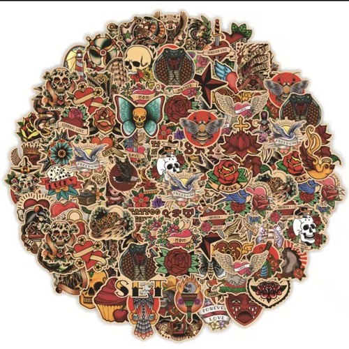 100 vintage sticker 80er - 100,