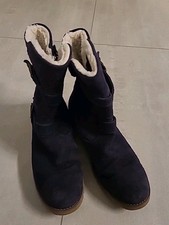 Stiefel Wildleder dunkelblau Gr. 40