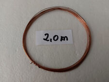 Kupferdraht Blank unlackiert  Unbeschichtet Basteldraht 2 m ,  Ø  = 0,5mm