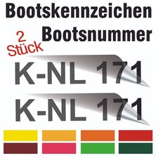 2 Stück Bootsnummer