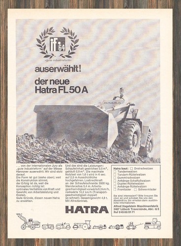 Hatra baumaschinen reklame - -,