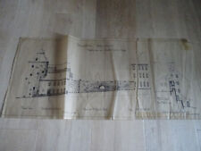 Alter Bauplan, Architektenplan Justizgebäude Plauen, Gefängnis 1936, Original