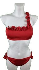 Opera Bikini Größe 36 B - 36 C - 38 C Cup Bademode Rot Träger einseitig Bandeau