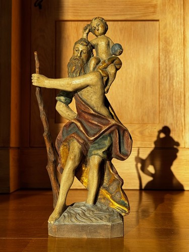Antike holzfigur des - antike,
