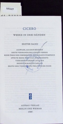 Werke cicero marcus - werke;, bd.
