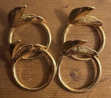 Vier Messing Servietten Ringe Aus Den 70er Jahren!