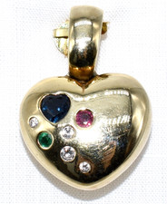 Herz Brillant Clip-Anhänger