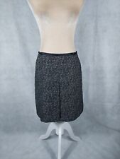 Rock Esprit Gr. 36 S schwarz grau gemustert Taschen business classic skirt edel