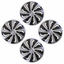 4' SET Radkappen 15" Radblenden 15 Zoll Alu-Optik - Schwarz WIND