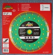 Diamantscheibe Trennscheibe ø 230 mm für Beton Klinker Ziegel usw. King Craft