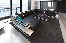Leder Sofa Wohnlandschaft