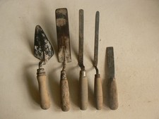 Maurerwerkzeug,Maurerkelle,Spachtel,Fugenkelle,Konvolut,Holzgriff,alt,gebraucht