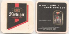Köstritzer "Magische Biere" - Bierdeckel "Schwarz-Markt: Geschenkkarton"