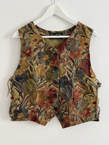 Vintage trachten weste floral - trachten,