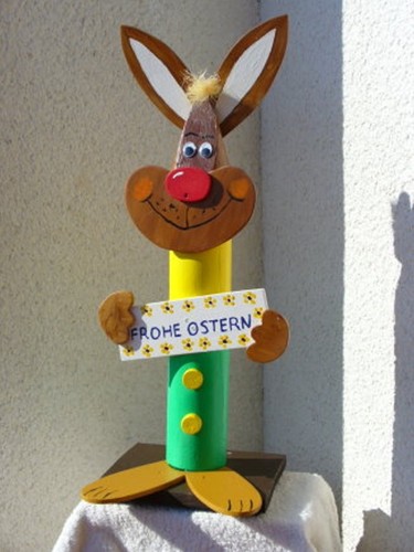 Osterhase holzfigur ostern - holzfigur,