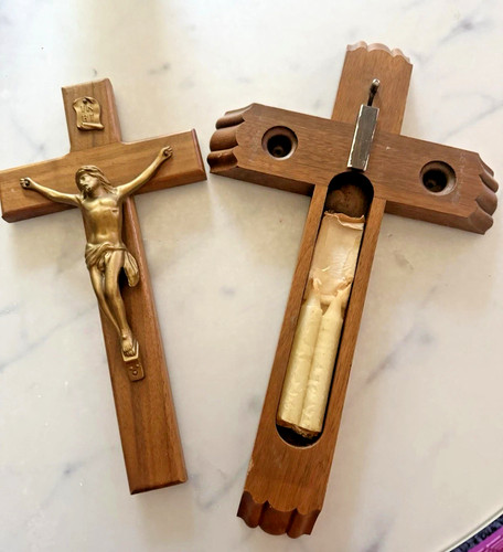 Antikes kreuz mit geheimfach - kreuz,