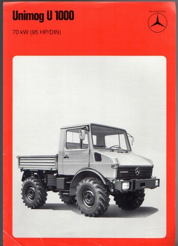 Mercedes benz unimog - mercedes-benz, 1000