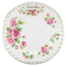 Kuchenteller November  Royal Albert Flower of The Month