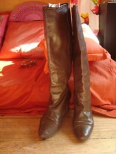 Andrea Pfister,  True Vintage, italienische Lederstiefel, Braun, 38