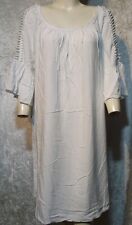 MADE IN ITALY  WEISS  CARMENAUSSCHNITT  EDLE TUNIKA BLUSE KLEID Gr. 52 54