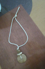 donut große Kette *Lagenlook*  holzkette holzring holzkugel creme weiß braun