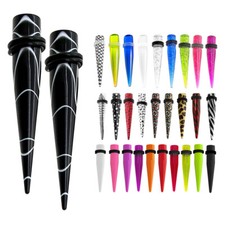 2er Set Acryl Dehnset Expander Dehnungsstab Dehner Tunnel Plug Dehnstab Piercing