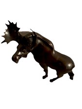 Hirsch Bronze Figur Ohne